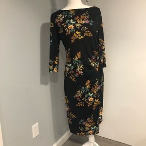Never worn Flower black dress